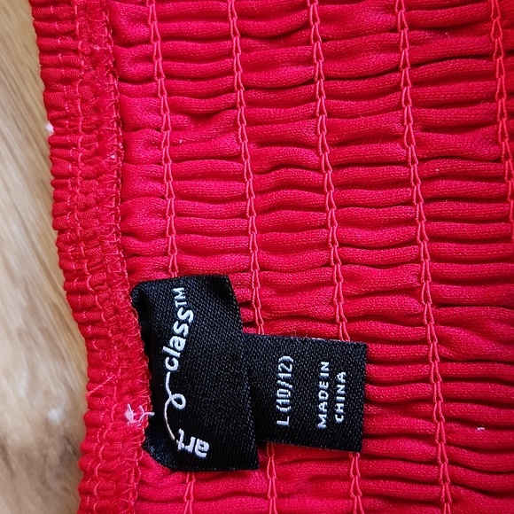 Art class red Polka Dot Smocked Top, girls large 10-12 - Picture 4 of 6